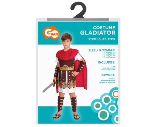 Strój dziecięcy Gladiator rycerz Cezar Wojownik Rzymianin 120/130 cm