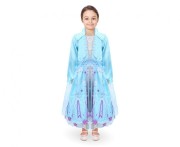 Strój Błękitna Księżniczka Przebranie zimowa królewna niebieska sukienka 95-110 cm
