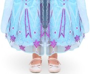 Strój Błękitna Księżniczka Przebranie zimowa królewna niebieska sukienka 95-110 cm