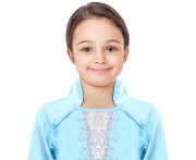 Strój Błękitna Księżniczka Przebranie zimowa królewna niebieska sukienka 110-125 cm