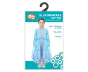 Strój Błękitna Księżniczka Przebranie zimowa królewna niebieska sukienka 110-125 cm