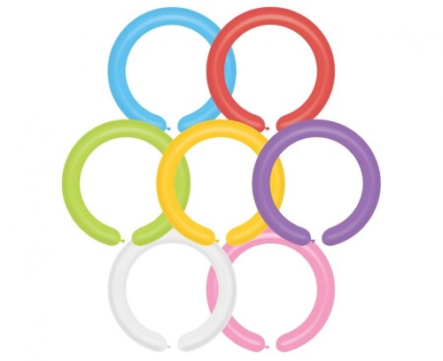 Balony Rurki włoskie do modelowania modelina kolorowe Mix kolorów 250 szt D4