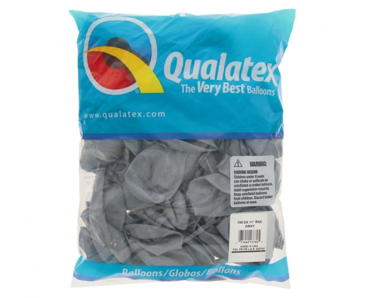Balony lateksowe szare pastel szary 100 szt QL 11"