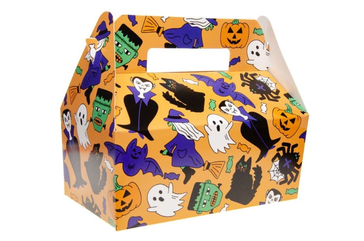 Pudełko papierowe na przekąski Halloween składane .jpg