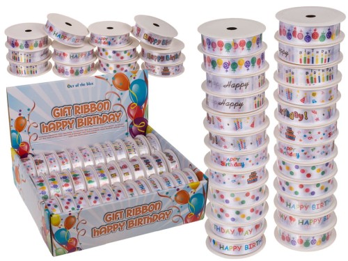 Wstążka Prezentowa Urodzinowa Happy Birthday– Idealna Do Każdego Prezentu 2.jpg