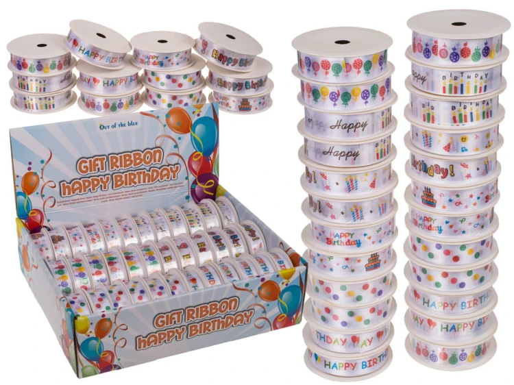 Wstążka Prezentowa Urodzinowa Happy Birthday– Idealna Do Każdego Prezentu 2.jpg