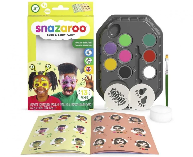 Profesjonalny Zestaw Farb do Malowania Twarzy Potwory Monster Snazaroo