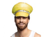 Żółta Czapka z Daszkiem Błyszcząca Party Impreza DIsco Sandy