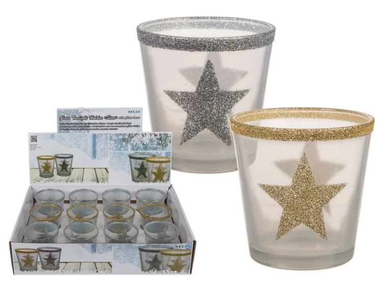 ŚWIECZNIK Z GWIAZDKĄ TEALIGHT ŚWIECZKĘ ŚWIĄTECZNY 2.jpg