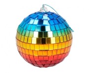 Kula disco tęczowa Stroboskop kolorowy party 8 cm 6 szt