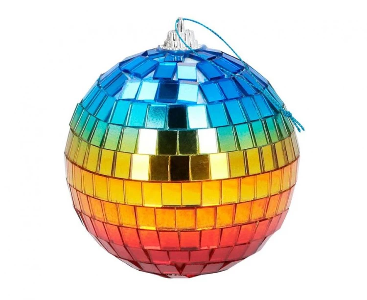 Kula disco tęczowa Stroboskop kolorowy party 8 cm 6 szt
