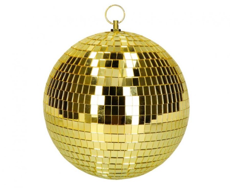 Kula Disco imprezowa Stroboskop party złota 20 cm