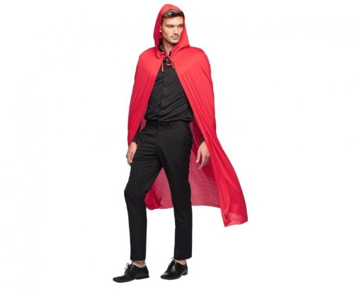 Czerwona peleryna dla dorosłych z kapturem Dusk 180 cm Halloween