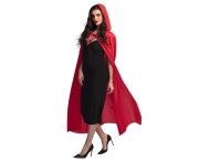 Czerwona peleryna dla dorosłych z kapturem Dusk 180 cm Halloween