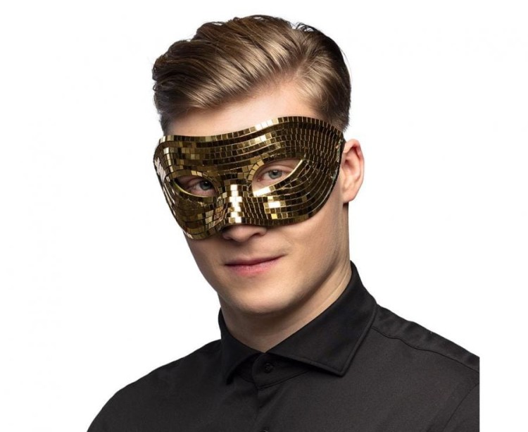 Maska Wenecka na Oczy Twarz Disco Złota Bal Maskowy Karnawał Halloween
