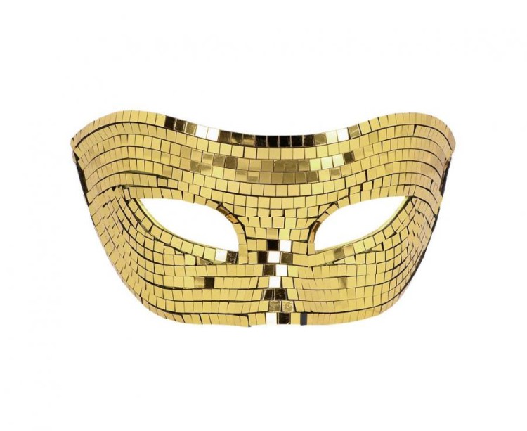 Maska Wenecka na Oczy Twarz Disco Złota Bal Maskowy Karnawał Halloween