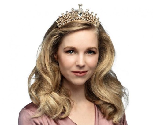 Tiara Diadem Korona Księżniczki Królowej Metalowa Przebranie Karnawał Złota