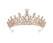 Tiara Diadem Korona Księżniczki Królowej Metalowa Przebranie Karnawał Złota