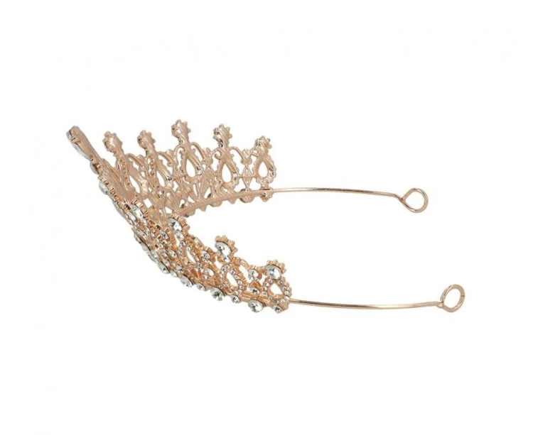 Tiara Diadem Korona Księżniczki Królowej Metalowa Przebranie Karnawał Złota