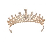 Tiara Diadem Korona Księżniczki Królowej Metalowa Przebranie Karnawał Złota