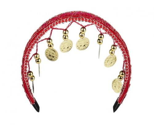 Strój Kostium Przebranie czerwone Cyganki Cyganka Karnawał Bal opaska bransoletki