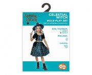 Strój Czarownicy Kostium Wróżki Przebranie Czarodziejki Halloween 130/140 cm