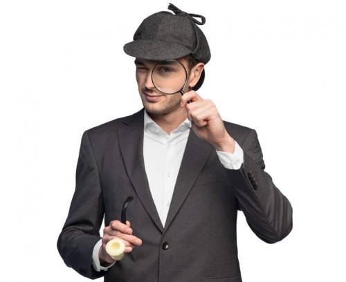 Zestaw Detektywa Strój Sherlock Holmes Akcesoria Szerlok Czapka Fajka Lupa