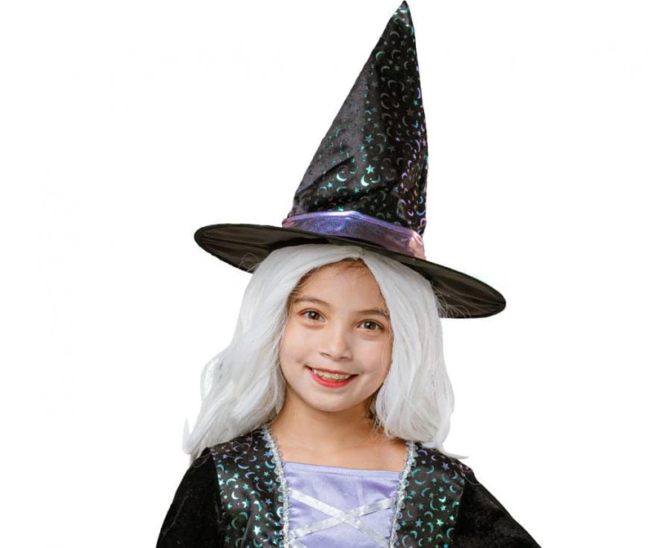 Strój Czarownicy Przebranie Czarodziejki Kostium Wróżki Halloween 120/130 cm