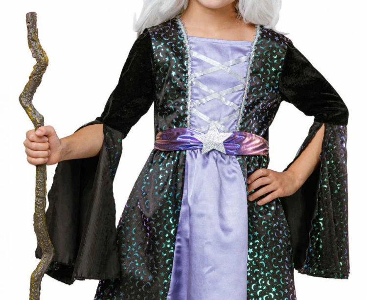 Strój Czarownicy Przebranie Czarodziejki Kostium Wróżki Halloween 120/130 cm