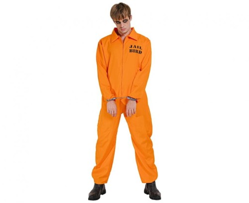 Strój Kombinezon Więźnia Skazańca Więzień Guantanamo Kostium Pomarańczowy M