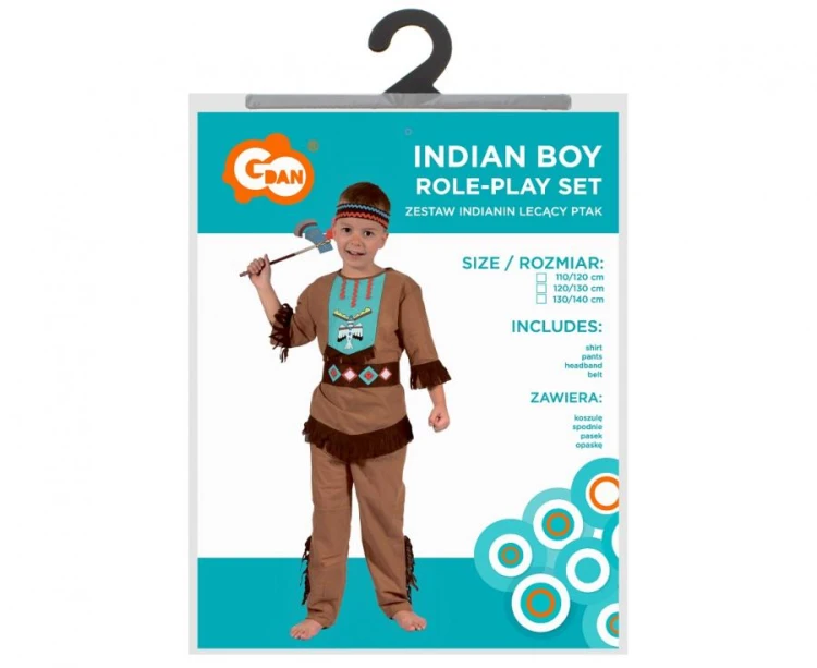 Strój Indianina Kostium Indiański Indianin Apacz Halloween Karnawał 110/120 cm