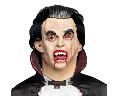 Maska lateksowa Wampir Drakula Dracula z krwią straszna maska Halloween