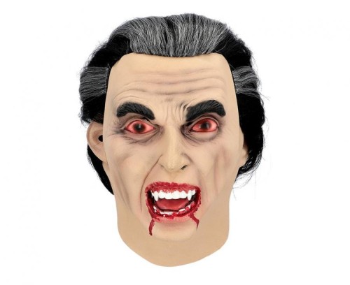 Maska lateksowa Wampir Drakula Dracula z krwią straszna maska Halloween