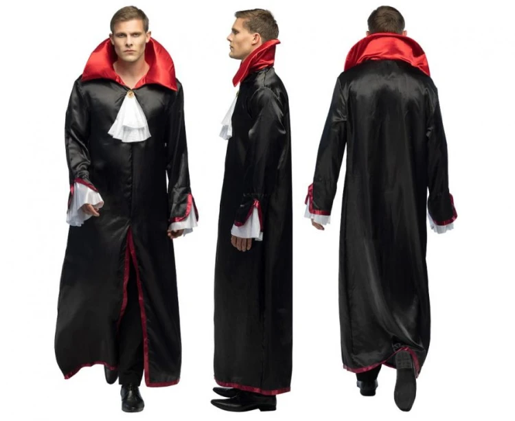 Peleryna WAMPIRA drakula halloween kostium wampir peleryna z kołnieżem M/L Vampire Carlyle