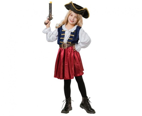 Strój Piratki Kostium Przebranie elegancka Piratka Halloween Karnawał 110/120 cm
