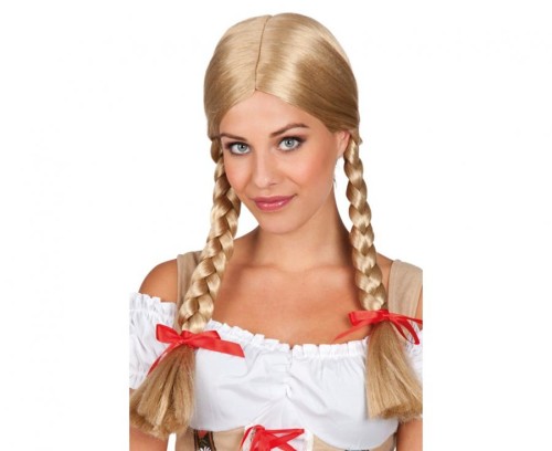 Peruka Heidi Blond Warkocze Sztuczne Włosy Blondynki Niemki Oktoberfest Karnawał