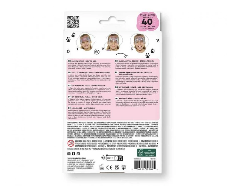 Farba do malowania twarzy dla dziewczynki MAKE UP makijaż HALLOWEEN karnawał Snazaroo