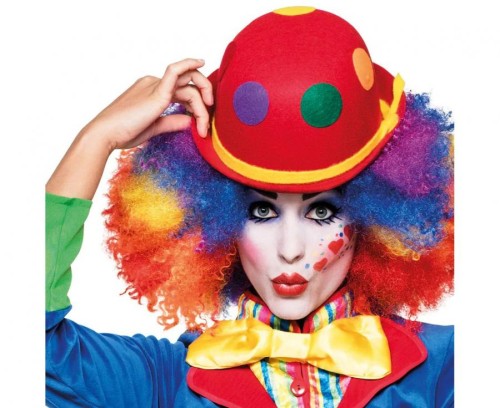 PERUKA KLAUNA AFRO kolorowa TĘCZOWA KARNAWAŁ Halloween Retro