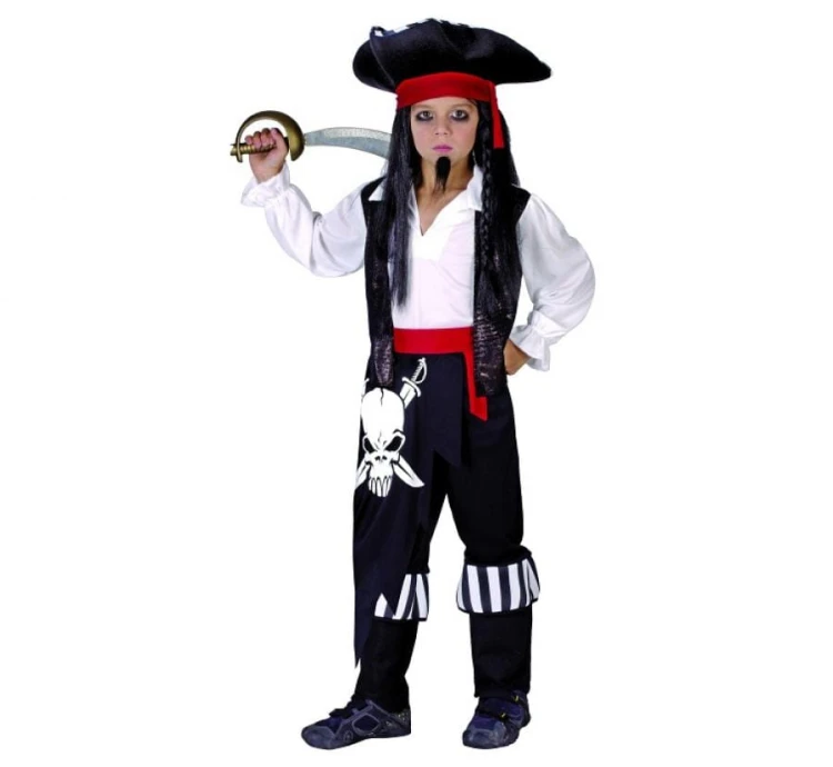 Strój Kostium Pirata Pirat Kapitan Herszt Halloween Karnawał 120/130 cm