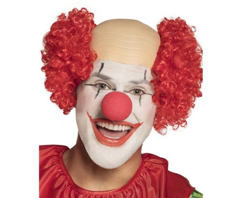 Peruka Klauna Strój Clown Klaun dla Animatora Strój na Halloween Czerwona