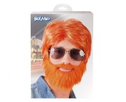 Peruka Męska Dude Ruda z Brodą Big Lebowski St Patrick Święto Patryka