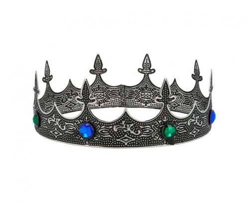 Korona Króla Królewny Księżniczki Królewska srebrna Royal Strój Przebranie Karnawałowe