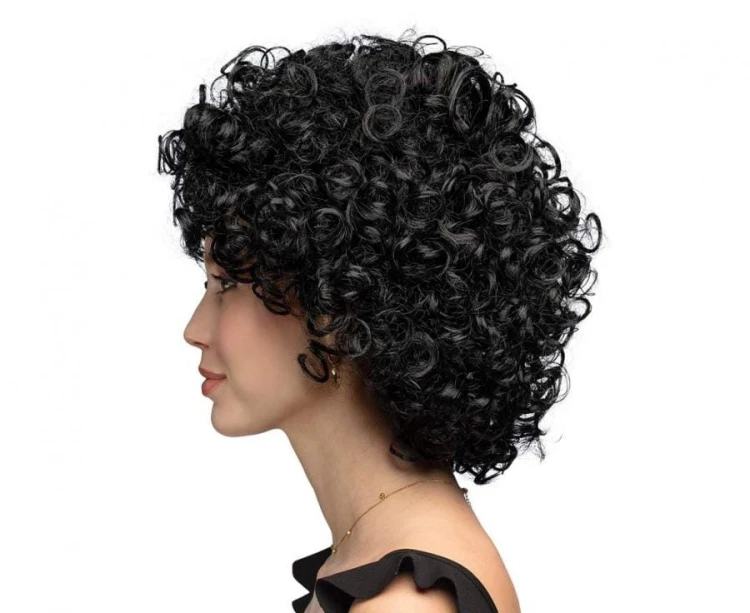 Peruka Afro Czarna Krótkie Candice Impreza Przebranie