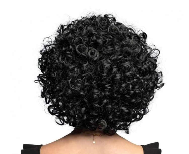 Peruka Afro Czarna Krótkie Candice Impreza Przebranie