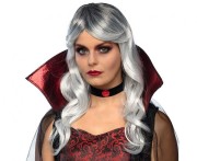 Peruka Wampirzycy Wampira Siwa Wampirzyca Włosy Strój Halloween