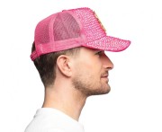 Czapka z Daszkiem Dolar Neonowa Różowa Czapka bogacza Impreza Karnawał Regulowana