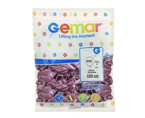 Balony lateksowe chromowane shiny 5" 13 cm różowe 100 szt.