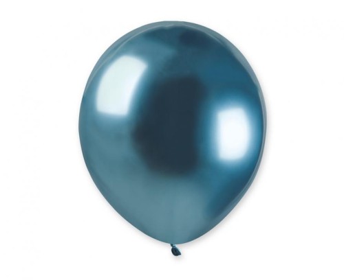 Balony lateksowe chromowane shiny 5" 13 cm niebieskie 100 szt.