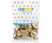 Balony lateksowe chromowane shiny 13 cali 33 cm złote 50 szt.