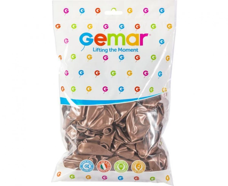 Balony lateksowe chromowane shiny 13 cali 33 cm różowo-złote 50 szt.